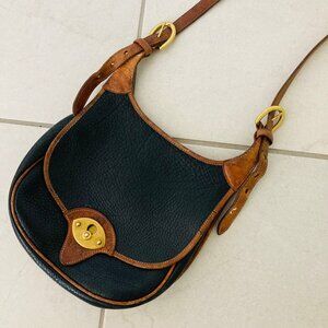 Dooney & Bourke USA Purse / Vintage 1980s-90s Dark Blue and Brown